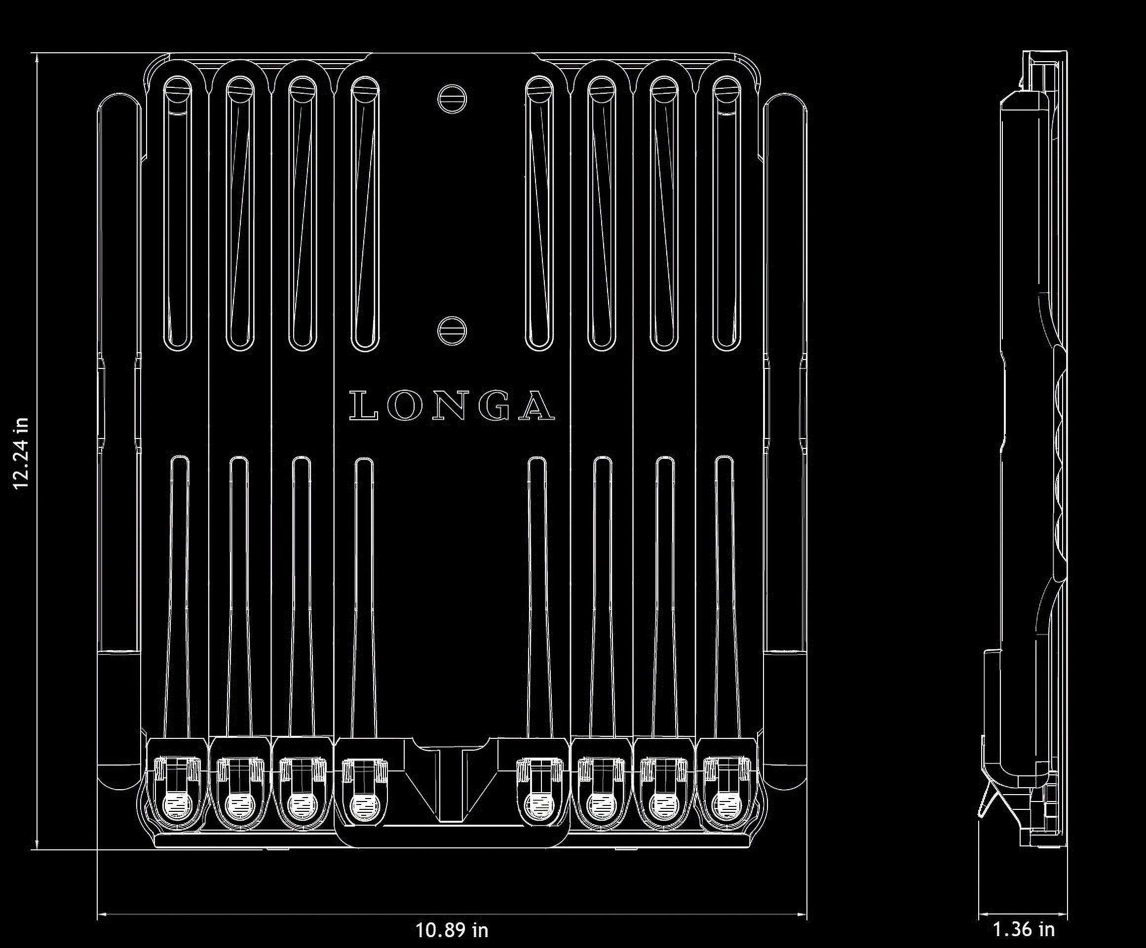 LONGA: Dimensions of the LONGA stand